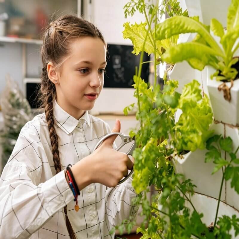 fresh hydroponic parsley harvest indoor herb garden easy culinary herbs for beginner hydroponic gardening