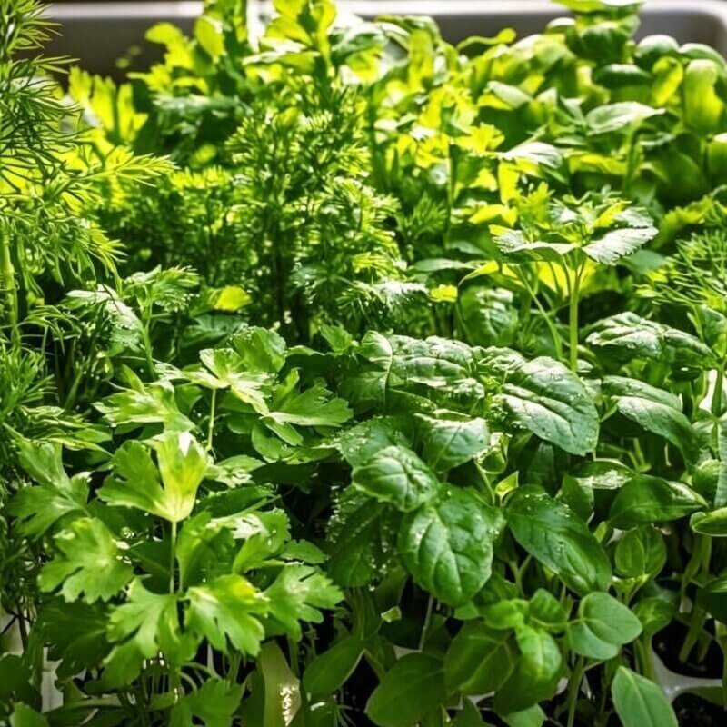 indoor hydroponic herb garden basil mint beginner friendly hydroponic plants setup