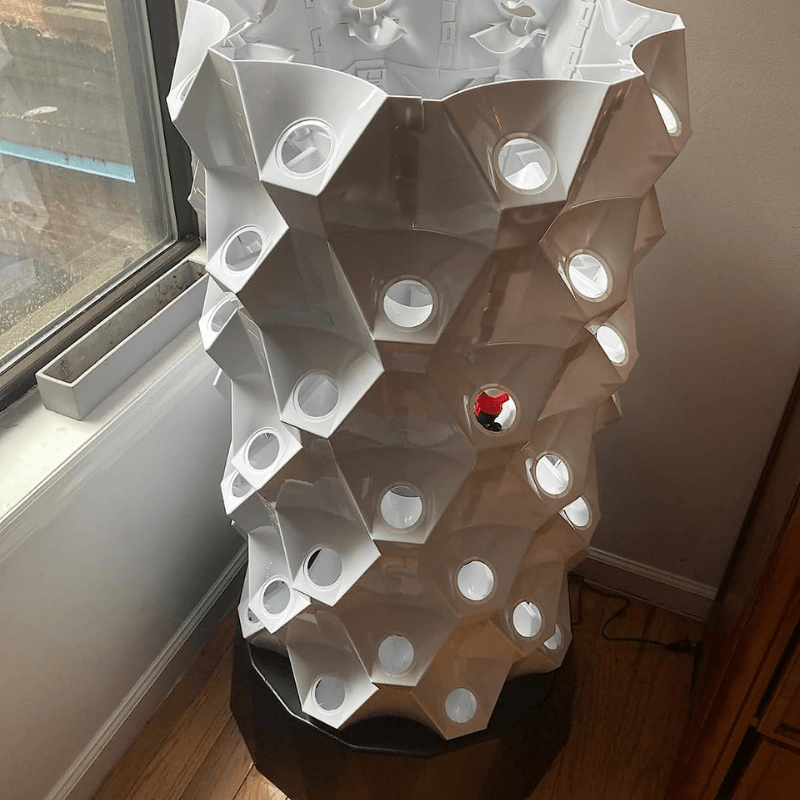 Indoor installation of water purification tower