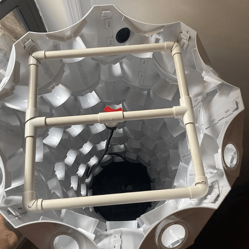 Pineapple Tower Internal Drip Irrigation Display