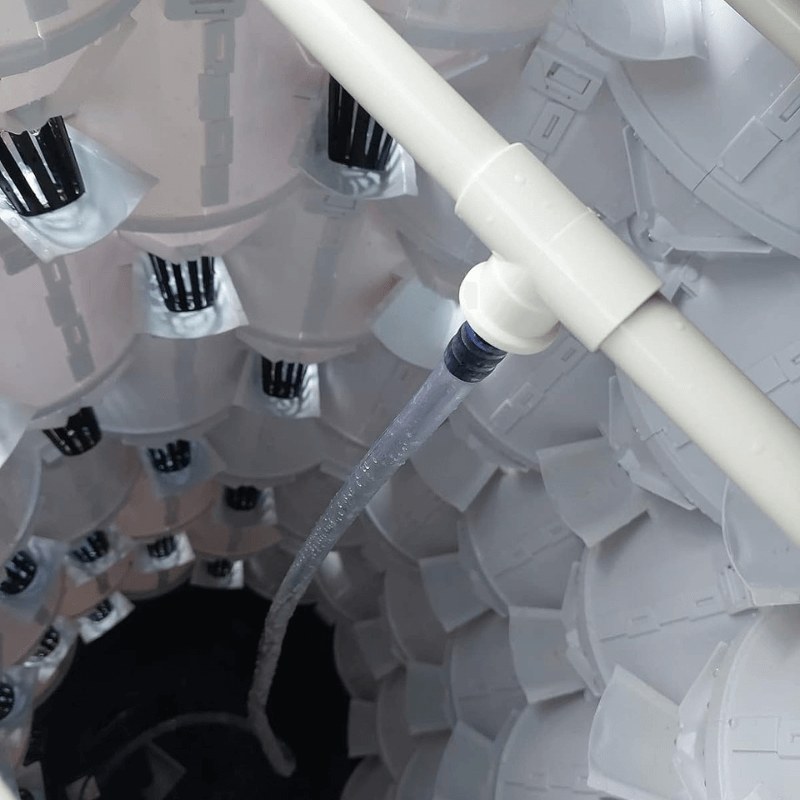 Pineapple Tower dropper and water delivery