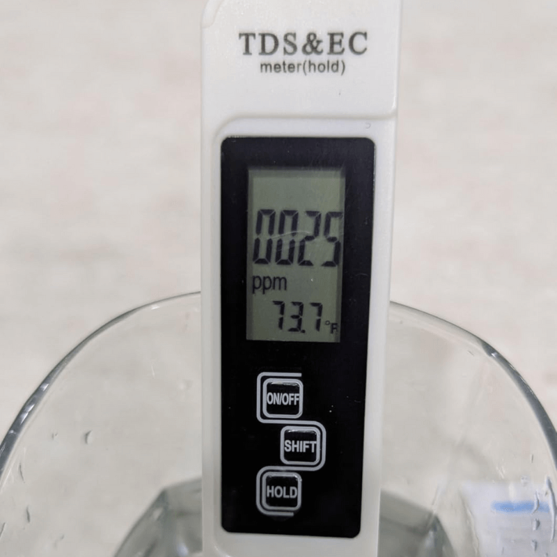TDS EC meter close reading