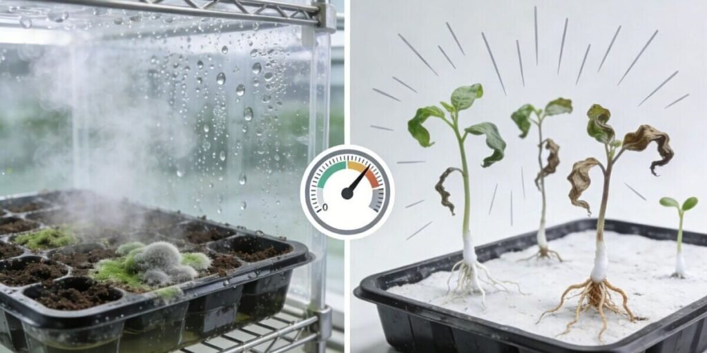 Humidity imbalance in hydroponic fodder growth