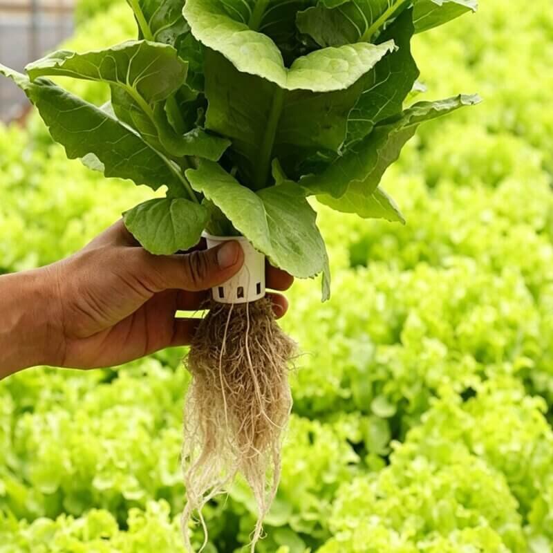 Indoor hydroponic system for beginners growing lettuce and herbs in water without soil