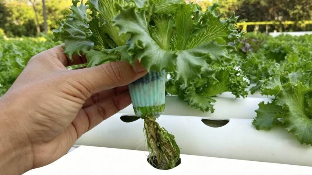 Hydroponic roots.