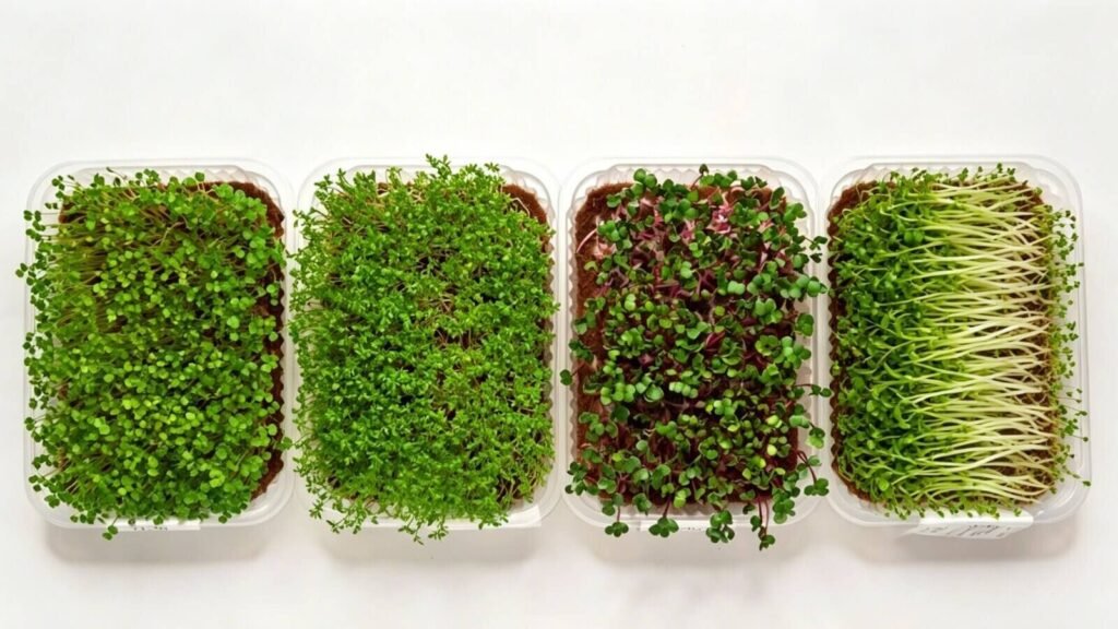 Fresh microgreens served in a bowl ready for salads and meals.