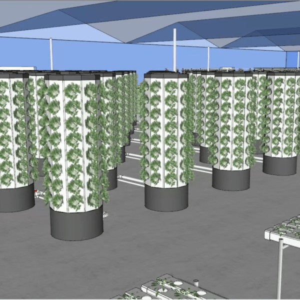 Greenfuturehydro 2025 vertical pineapple tower farm design for sustainable agriculture.